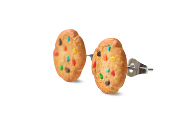 Rainbow Cookies Side Stud Earrings